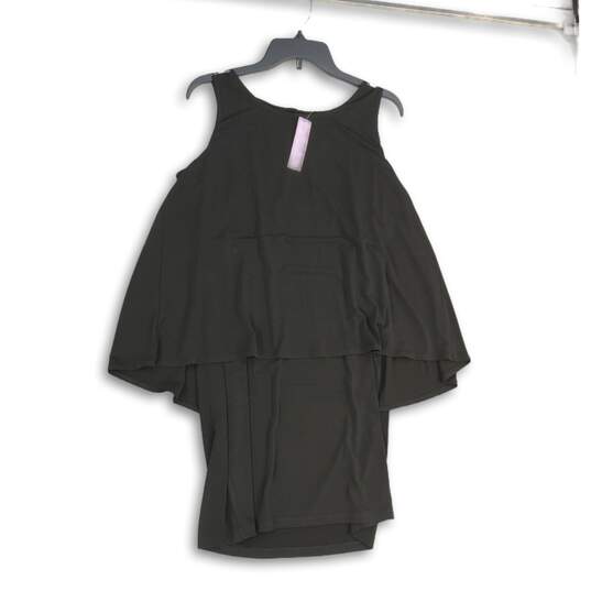 NWT Chico's Womens Black Round Neck Sleeveless Sheath Dress Size 1 image number 1