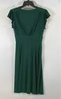 Evan-Picone Womens Green Short Sleeve Pullover Blouson Midi Dress Size 6 image number 2