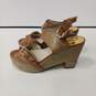 Michael Kors Women's Brown Leather Peep Toe Heeled Platform Sandals Size 8M image number 3