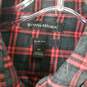 Mens Plaid Slim Fit Long Sleeve Collared Button-Up Shirt Size Medium image number 4