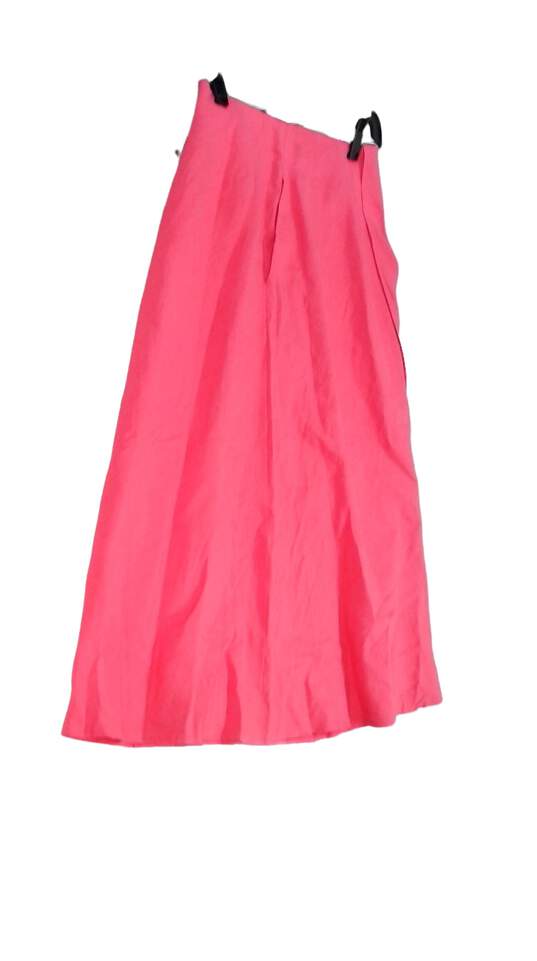 NWT Womens Pink Elastic Waist Pockets Long A Line Skirt Size 2 image number 2