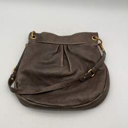 Marc Jacobs Womens Gray Leather Adjustable Strap Inner Pocket Shoulder Bag Purse alternative image