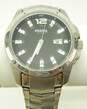 Fossil Glitz AM-4089 Silver Tone Black Dial Men's Watch 125.5g image number 5