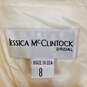 Jessica Mc Clintock Women Ivory Beaded 2 Pc Dress Sz 8 NWT image number 3