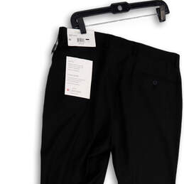NWT Mens Black Flat Front Slim Fit Straight Leg Dress Pants Size 33Wx30L alternative image