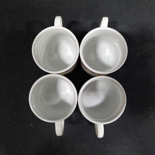 Vintage Set of 4 Floral Espresso Cups w/Saucers image number 2