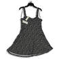NWT Womens Black White Polka Dot Sleeveless Reine Knit Mini Dress Size XL image number 4