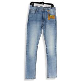 NWT M.Society Mens Light Blue Denim Medium Wash Skinny Leg Jeans Size 32x32