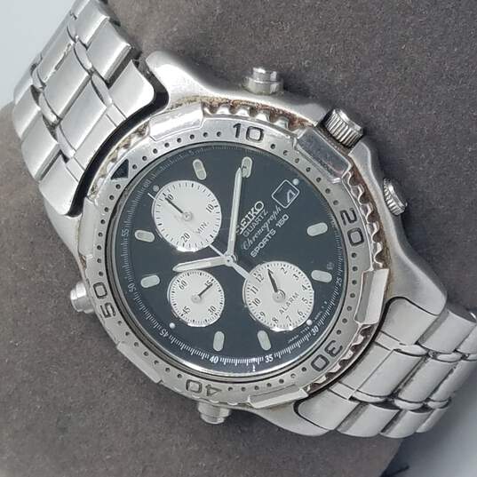Buy the Seiko 7T32-6B89 Chronograph Sports 150 Watch | GoodwillFinds