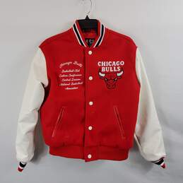 NBA Chicago Bulls Men Red Varsity Jacket Sz XS