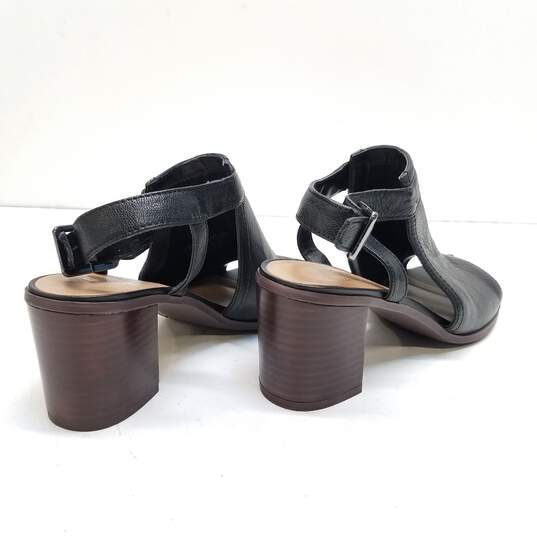 Franco Sarto Harlet Black Leather Mule Heels Shoes Size 6.5 M image number 4