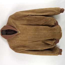 Cabra Antilopada Men Brown Leather Jacket L