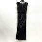 NWT Womens Black Floral Lace Ruched Round Neck Sleeveless Maxi Dress Size S image number 1