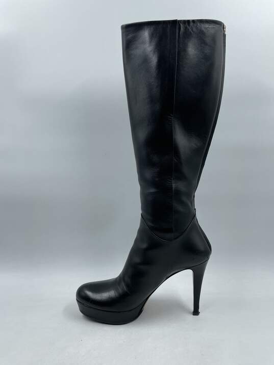 Authentic Gucci Black Knee-High Platform Boot W 8 image number 2