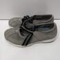 Womens Gray Round Toe Crossover Strap Low Top Slip On Sneaker Shoes Size 7.5 image number 3
