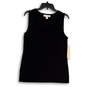 NWT Womens Black Sleeveless Round Neck Pullover Tank Top Size Small image number 1