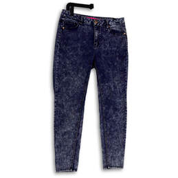 Womens Blue Denim Medium Wash Pockets Casual Skinny Leg Jeans Size 11