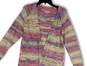 Womens Multicolor Knitted Pockets Open Front Cardigan Sweater Size Small image number 3