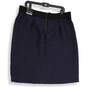 NWT Womens Blue Flat Front Back Zip Straight And Pencil Skirt Size 16W image number 4