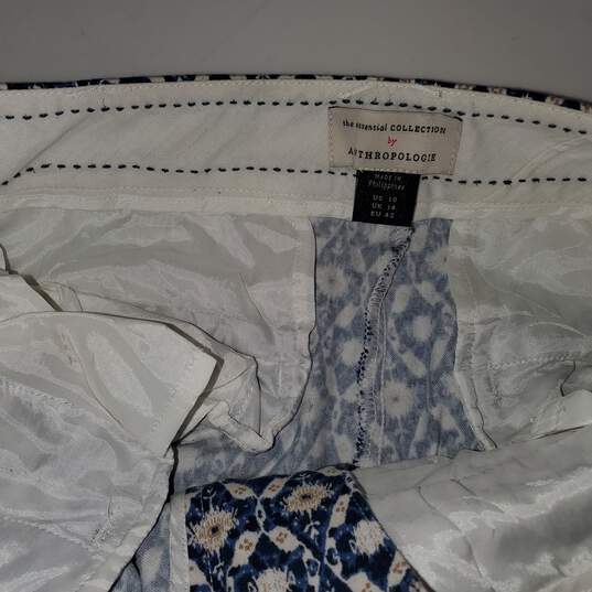 Anthropologie The Essential Collection Cotton Blend Pants Women's Size 10 image number 3