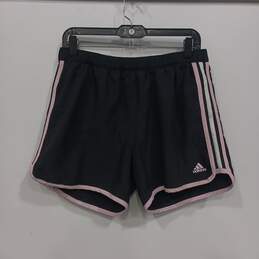 Adidas Women's Black/White/Pink Marathon 10 Cumalite Shorts Size L