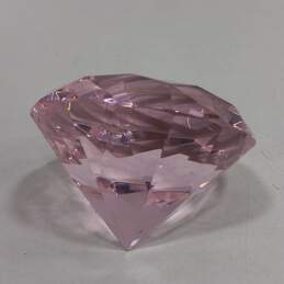 Rosenthal Pink Crystal Diamond Paperweight alternative image