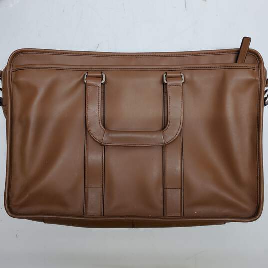 Brown Leather Coach Briefcase Style Bag image number 1