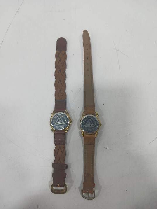 Guess Brand Watches w/ Brown Leather Bands image number 1