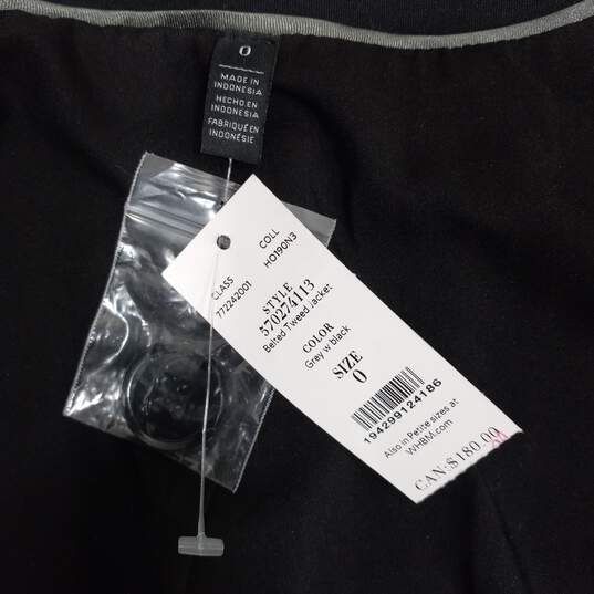 White House Black Market Belted Tweed Blazer Women's Size 0 image number 4