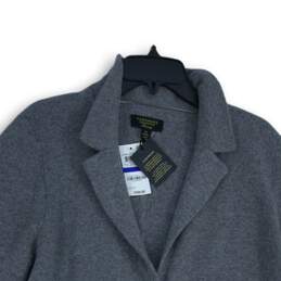 NWT Cashmere Charter Club Womens Gray Notch Lapel Two Button Blazer Size XL alternative image