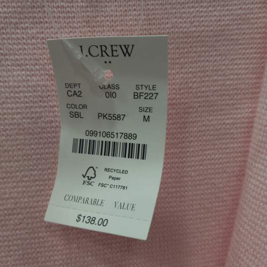 Women's J. Crew Pink Sweater Jacket M NWT image number 2