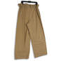 NWT Womens Tan Flat Front Slash Pocket Wide Leg Cropped Pants Size 12 image number 2