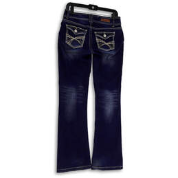 Womens Blue Medium Wash Pockets Regular Fit Denim Bootcut Jeans Size 5 alternative image
