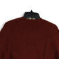 Mens Red Knitted Crew Neck Long Sleeve Pullover Sweater Size Medium image number 3