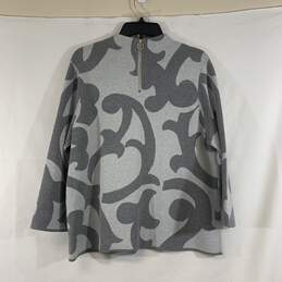 Women's Grey Chico's 3/4 Sleeve Mock Neck Sweater, Sz. 2P alternative image