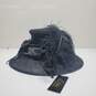 Elite Champagne Sunday Kentucky Derby Fascinator Hat In Black w/Bow Feathers image number 3