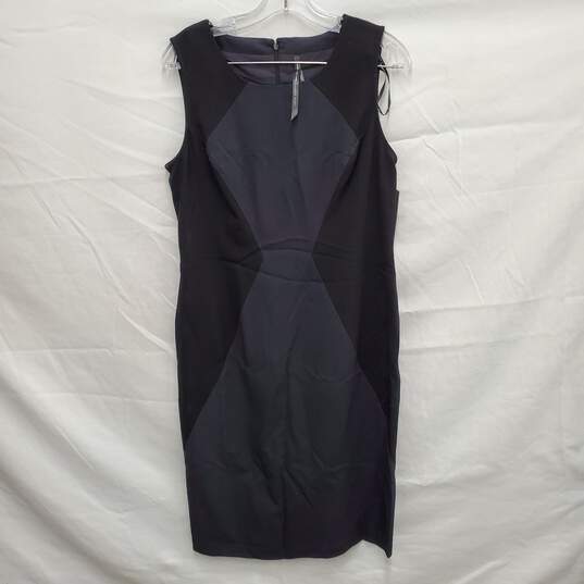 NWT Andrew Marc New York WM's Black & Grey Hourglass Knee Length Dress Size 10 image number 1