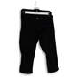 Womens Black Elastic Waist Activewear Pull-On Capri Leggings Size 10 image number 2