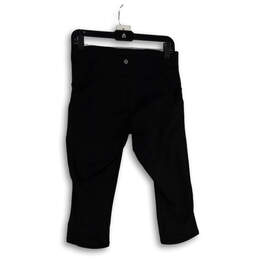 Womens Black Elastic Waist Activewear Pull-On Capri Leggings Size 10 alternative image