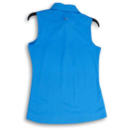 NWT Womens Blue Sleeveless Spread Collar Fishing T-Shirt Size Small alternative image