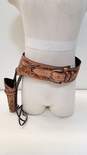 Unbranded Leather Cartridge Belt and Holster Made in Mexico Size 38 image number 1