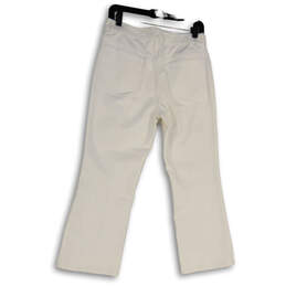 Womens White Denim Light Wash Stretch Pockets Stretch Cropped Jeans Size 6 alternative image