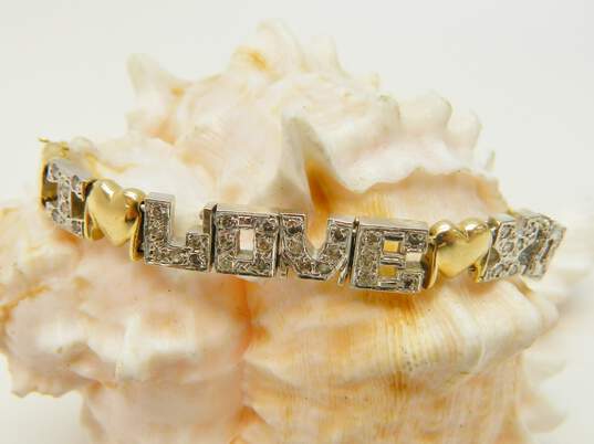 Buy The White Czech and Gold Heart Beaded Bracelet | JaeBee Jewelry 7 - 8