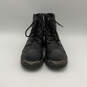 Mens Stealth 91642 Black Leather Lace-Up Ankle Motorcycle Boots Size 9.5 W image number 1