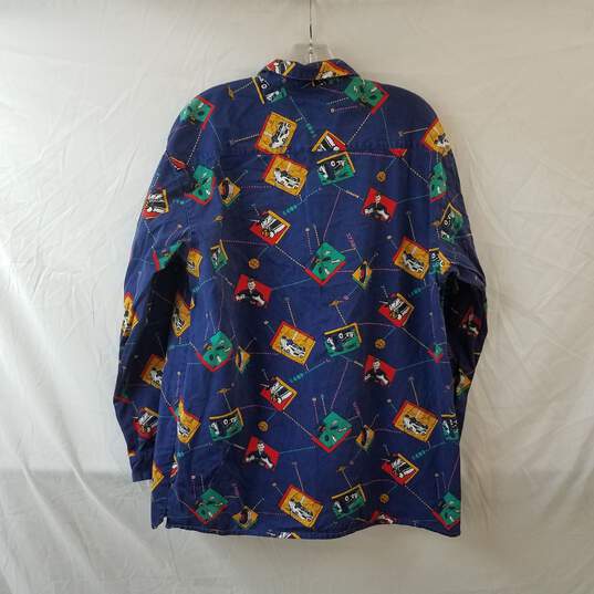 Code Bleu Vintage Multicolor Cotton Button Up Shirt WM Size L image number 2