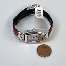 NWT Designer Brighton Waterford Silver-Tone Leather Band Formal Wristwatch alternative image