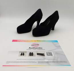 Karl Lagerfeld Women's Size 7.5 00871 F1 Black Suede Heels