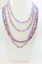 Sterling Silver Amethyst Nugget Necklaces 159.3g image number 1