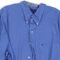 Mens Blue Long Sleeve Striped Chest Pocket Collared Button-Up Shirt Sz XXL image number 3