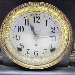 Vintage Seth Thomas Pillar Style Lion Knocker Mantle Clock for P/R alternative image